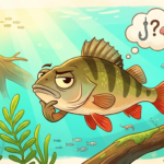 Stilisiertes Grafik eines nachdenkenden Fisches